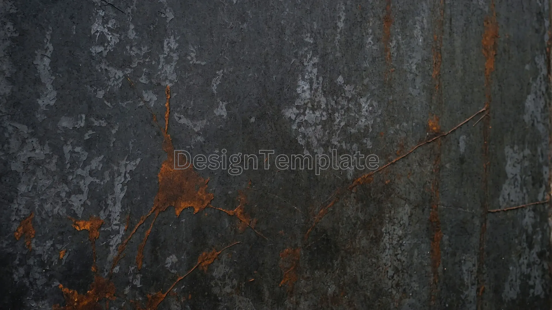 Eroded Night Rust Scratches on Black Texture PNG image